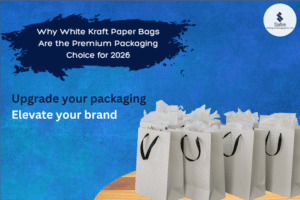 White kraft paper bags for premium brand packaging